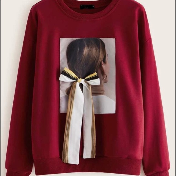 Tops - $10 When Bundled! NEW! 
Burgundy Profile & Bow Top